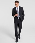 Nautica Mens Modern Fit 2 Piece Suit 42 R   36 Waist Black Striped Stretch