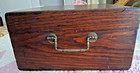 Antique Oak Wooden Trinket Box Jewelery Storage Chest Brass Handle Drawer
