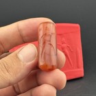 Genuine Antique Old Near Eastern Carnelian Stone Intaglio Seal Bead