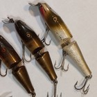 Lot 4 Creek Chub Wood Fishing Lures Baby Jointed Pikie Injured Minnow Vintage