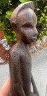 Vintage Hand Carved Wood Wooden Carving African Tribal Art Man Figure Statue