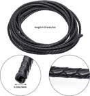 Lystaii 5 5 Yards Genuine Bolo Leather Cord 4mm Round Braided For Diy   Braided