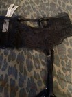 Victoria Secret Black Lace Waist Cincher Leg Harness Garter Belt Nwt Xs s Or M l
