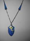 Rare 1930 Art Deco Bubble Enamel Sterling Bracelet And Necklace Excellent