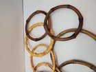 8 Vintage Assorted Plastic Bamboo Wood Craft Hoop Purse Handles   4 Pairs