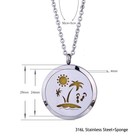 Aweganics Essential Oil Diffuser Necklace - Pads  Silver