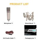 Condenser Microphone Professional Cardioid Studio Mic For Recording Podcasting