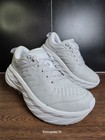 Hoka Bondi Sr Mens Size 7 5 Grey Leather Slip Resistant Work Shoes Comfort Euc 