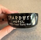 Vintage Stardust Hotel Las Vegas Black Glass Ashtray Casino Memorabilia