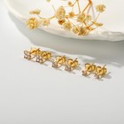 3 Pairs 18k Gold Plated Flower Stud Earrings For Women Hypoallergenic Small Cart