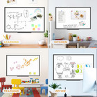 Magnetic Whiteboard white Board  Dry Erase Board 48 X 31 Inch  Black Aluminum Fr