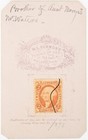 Antique Cdv Circa 1860s 2c Civil War Bankcheck Tax Stamp Bearded Man Phil  Pa 