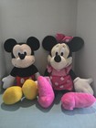 Pair Of Mickey And Minnie Mouse Disney 18    Plush Stuffed Animals Lot Of 2