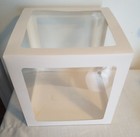 Balloon Boxes Lot Of 3 White 12  Transparent W  Trim Centerpiece Decorations New