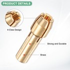 10-pack Brass Drill Chuck  Quick Change 2 4mm For Rotary Tools  4 2mm Tail Dia 