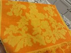 2 Vtg Mcm Cannon Monticello Bath Towels Yellow Orange Sculpted Usa 24x39 Look