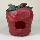 Vintage Resin Apple Birdhouse With Worm Hanging Teacher Decor Cute Folk Art