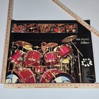 Vintage 1980s Neil Peart Zildjian Poster Rush Drummer Promo Rare 17x22