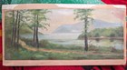 Three  3  Antique Adirondack Oil Paintings Of Lake George New York 19th Century
