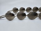 Vintage Lot Of 12 Silver Seashell Scallop Shower Curtain Hooks 