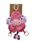 Dreamgro Pink Fuzzy Flower Activity Bud Lovey Plush Stroller Toy Rattle Crinkle