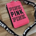 Rare Vs Pink Key Lanyard Id Holder Zip Pouch Victoria   s Secret