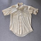 Vintage 70s Sears Men   s Off-white Dress Shirt Short Sleeve Size 16 Medium