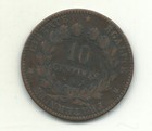 Very Nice Better Grade 1897 A France 10 Centimes Coin-jan280