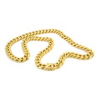 Men s Cuban Miami Link 20  Choker Chain Real 18k Gold Over Stainless Steel 12mm