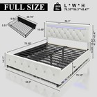 Full Queen Size Bed Frame With 4 Drawers And Led Lights And Charging Station