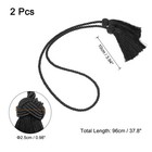 2pcs Tassel Curtain Tiebacks  Curtain Holdbacks With Tassel For Home  Black