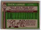 1976 -dick Lange- Topps Autograph signed auto Baseball Card  176 Angels