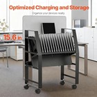 16 32 Device Charging Cart For Laptops Up To 15 6  station For Classroom Office 