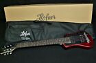 Hofner Hct-sh-d-r Shorty Deluxe Travel Electric Guitar 2 Pickups Metallic Red