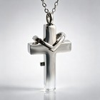 New Urn Necklace For Ashes Cremation Pendant Memorial Keepsake Jewelry Cross