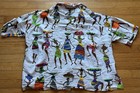 Vibrant Colorful Buttoned Shirt With African Print Women s One Size Fits Most
