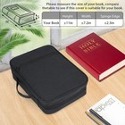 Bible Cover With Durable Handle   Zipper Pocket - Black Book Protector