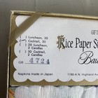 Rice Paper Baumgarten s Cocktail Napkins Silk Effect Japan Vintage Butterflies