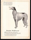 1920s Antique Borzoi Print Poem Poetry Print Wessell Russian Wolfhound Art 6552p