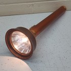 Dog Supply House 18   Gold Tone Flashlight Works Well   6   D Batteries Vintage