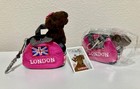 2  Roxie The Doxie Plush Pet Carriers      keychains London Dachshund Wiener Dog Bn