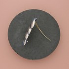 Sterling Silver Vintage Purple Wire Shell Hair Barrette Clip