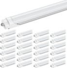 4 24 Pack T8 8ft Led Tube Lights Bulbs Fa8 Single Pin 45w 5400lm 6000k Daylight