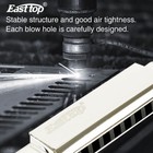 Easttop Harmonica 10 Holes Key C Silver gold W  Case Blues Harp Stainless Steel