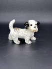 Vintage Japan Puppy Dog Terrier Figurine Standing Ceramic Foil Label Mid Century