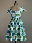 1960s Vintage Collegiate Graduate Novelty Print Dress Quotes Sayings California