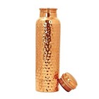 Hammered Copper Water Bottle For  Ayurveda Health Benefits Set Of 4 1000ml