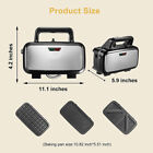 1200w 3-in-1 Waffle Iron Panini Press Sandwich Maker With Removable Plates 120v