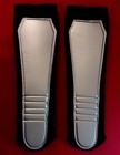 Kickpads Silver Gray On Black Wrestling Gear - Trunks Tights Kneepads New