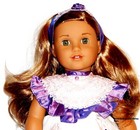 Doll Clothes Fits 18    American Girl  Purple Lace Dress   Headband 